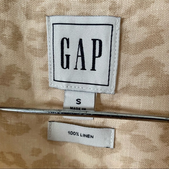 GAP linen loose fitting leopard print shirt size S - Picture 5 of 10